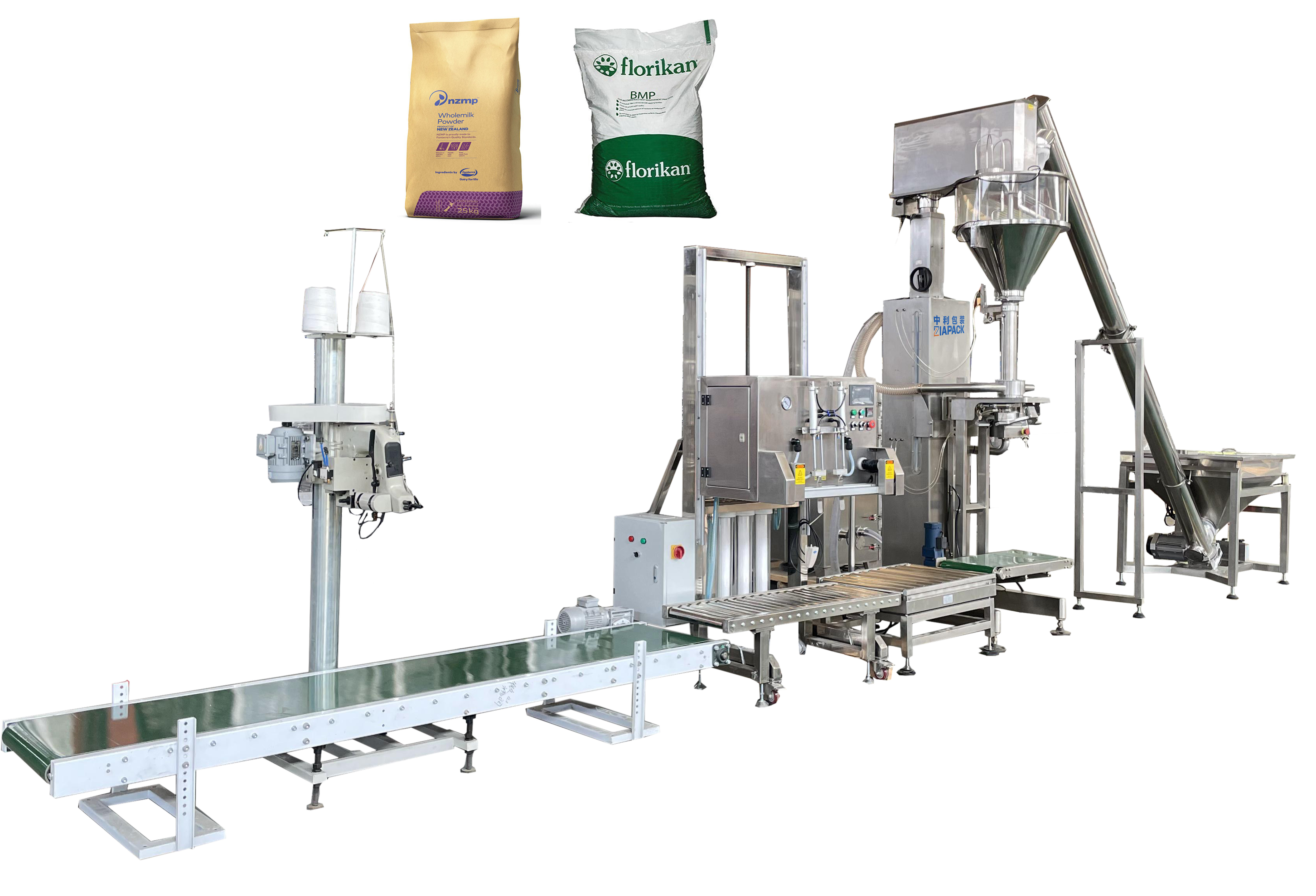Automatic 25kg powder material weighing filling bagging machine - IAPACK