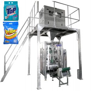 Automatic linear weigher detergent washing powder packing machine