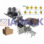 Automatisk produksjonslinje for fylling av kartongemballasje