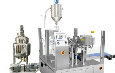 Automatic pre-made bag fill seal packaging with pistion filler for liquid &  paste