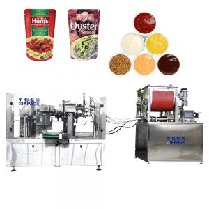 Automatic preformed bag packaging machine for mixed soup