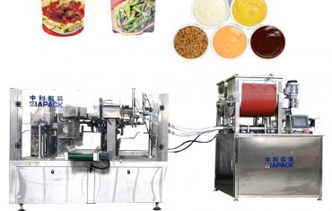 Automatic preformed bag packaging machine for mixed soup