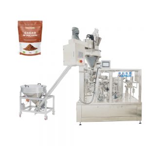 Automatic pre-made bag fill seal packaging  with auger filler for powder