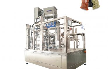 Automatic pre-made bag packingmachine with pistion filler for liquid & paste