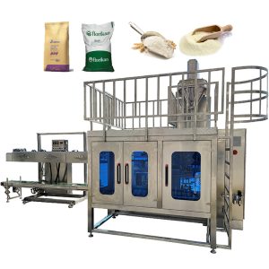 Automatic woven poly bag weighing bagging& palletizing line