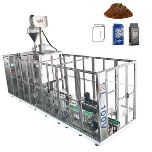ZL100V Single vacuum chamber brick type bag forming filling sealing packaging machine for coffee powder