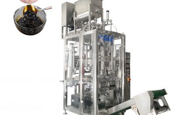 Automatic soft bag forming filling packaging machine for solid and liquid mixture product