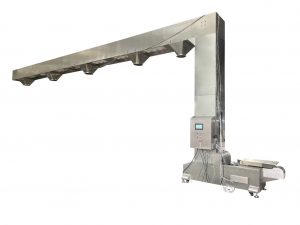 Multi filling points bucket feeding elevator