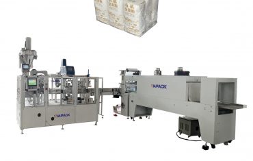 Automatic paper bag taking opening filling gluing sealing and bundling packaging machine